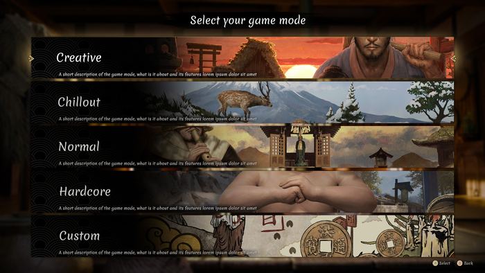 Game Mode Selection1 1 - 2D art by TUUDEE